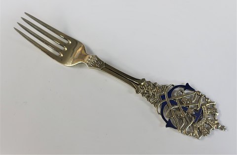 Michelsen. Mindegaffel 1935. Kronprins Frederik og Prinsesse Ingrids bryllup 24. 
maj 1935. Sterling (925). Design Jens Ingwersen