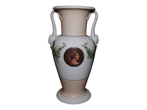Bing & Grondahl, 
Antique vase with two portraits of ladies and green ivy