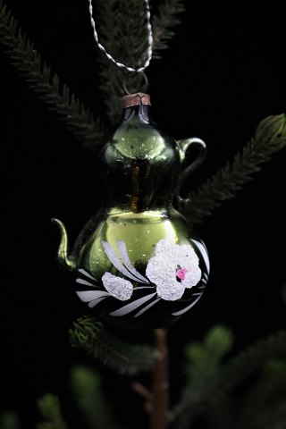 Gammelt glas juleornament / juletræspynt fra omkring 1950...