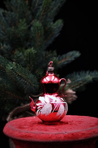 Old glass Christmas ornament / Christmas tree decoration , Coffee pot from 
around 1920-50...