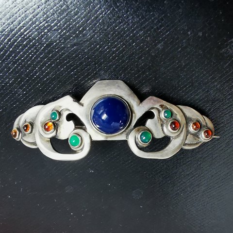 Mogens Ballin Art Nouveau silver brooch