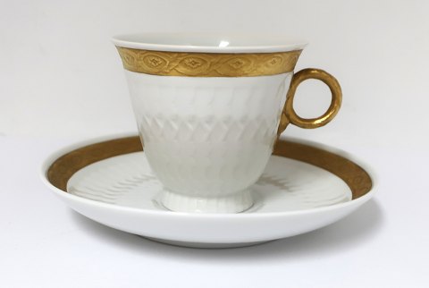 Königliches Kopenhagen. Fan mit Gold. Kleine Kaffeetasse. Modell 11538. (1 Wahl)