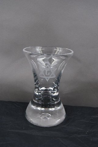 item no: g-Drikkeglas G i Davidsstjerne