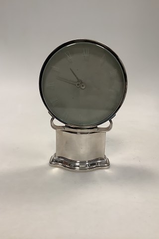 Hans Hansen Sterling Silver Art Deco Table Clock from 1941