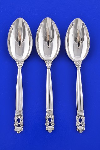 Georg Jensen silver cutlery Acorn Dessert spoon 021
