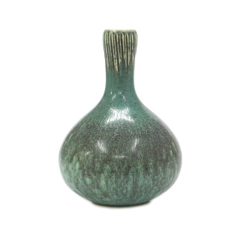 Saxbo keramik vase med turkis glasur. Signeret 
Saxbo 107. God stand. H: 15cm