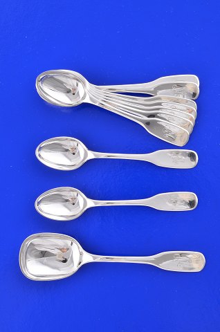 Susanne Hans Hansen silver cutlery  9 Coffee spoon and jam spoon with momogram