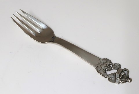 H. C. Andersen fairy tale. Child fork. Silver cutlery. The Flying Trunk. Silver 
(830). Length 15 cm