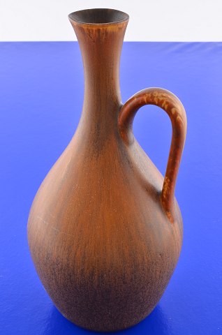 VASE FROM THE 1950S CARL-HARRY STALHANE FOR RORSTRAND BRAUN GLAZE  ON STONEWARE