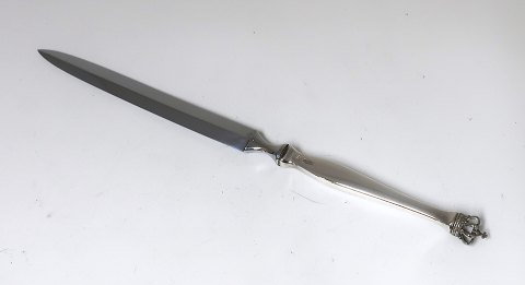 DGS Dänische Krone. Briefmesser. Silber mit Stahl (925). Länge 22 cm.