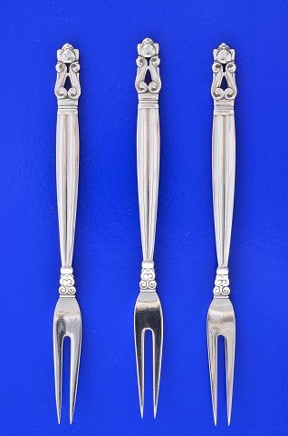Georg Jensen silver cutlery Acorn Cold cut fork 144