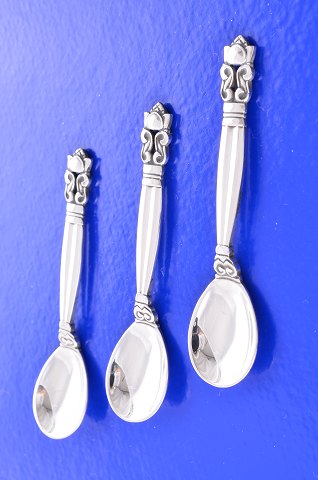 Georg Jensen silver cutlery Acorn Large Salt spoon