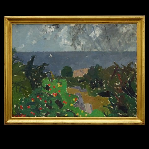 Olaf Rude, 1886-1957, oil on canvas. Landscape. 
Signed Olaf Rude. Visible size: 67x91cm. With 
frame: 78x102cm