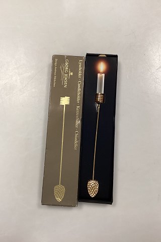 Georg Jensen Golden Christmas Lyseholder - Kogle 1994