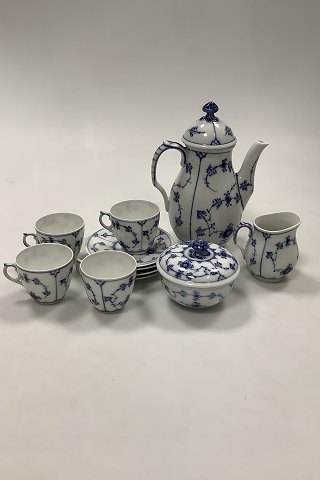 Royal Copenhagen Musselmalet Riflet Dukke Kaffesæt No 2304, 2305, 2306 og 2308