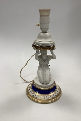 Royal Copenhagen Lampe med figur af dame