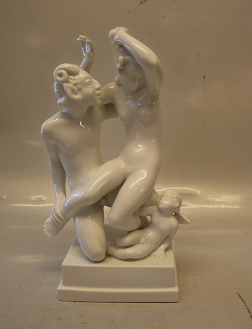 DJ 1039 Faun & Nymfe (Blanc de chine)  29 cm (Poul Lemser) Dahl Jensen