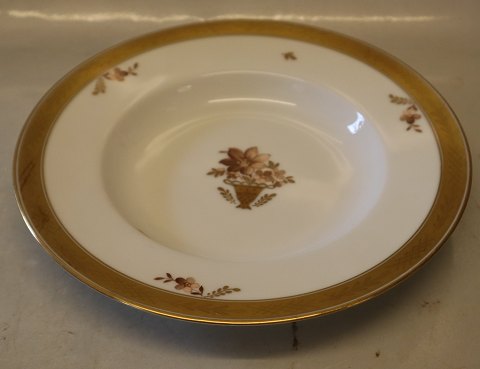 9587-595 Soup Rim Plate 24.4 cm Golden Basket Royal Copenhagen