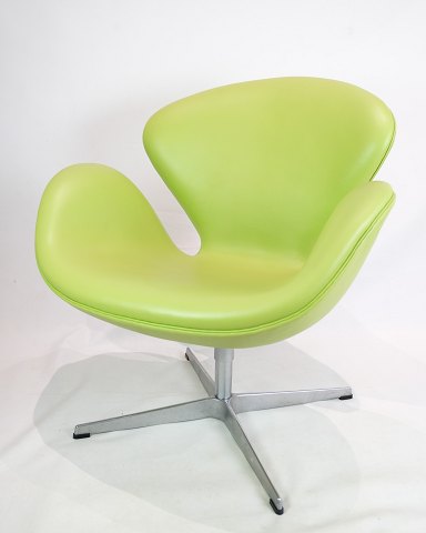 Svanen - Model 3320 - Lime Grønt Læder - Arne Jacobsen - Fritz Hansen - 2007
Flot stand
