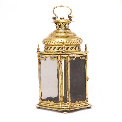 Baroque brass lantern. Denmark or Sweden circa 
1750. H. 40cm