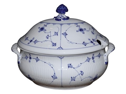 Musselmalet Riflet
Ekstra stor oval suppeterrin fra ca. 1850-1880
