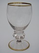 Rødvinsglas 
Gisselfeldt med 
guldkant, 
h:13,5cm.
