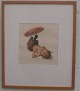 Louis Moe (1857 
- 1945) Faun 
leger med 
tamborin
Lys mål 20 x 
21 cm Opus 29 
nr 129 Signeret 
...