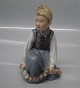 Royal 
Copenhagen 
12414 Boy with 
flower garland 
from Amager 6" 
Design Carl 
Martin-Hansen 
...