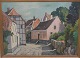Kirkegade 
Mariager Old 
House Einar 
Gross 
(1895-1962) Oil 
painting on 
canvas in 
golden frame 70 
x ...