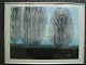 B. Bo (20 årh):
Træer i blåt 
landskab.
Olie/gouache.
Sign.: B. Bo.
Indrammet bag 
glas i ...