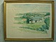 John Sparre 
Christensen 
(1921-99):
Landskab med 
gård.
Akvarel på 
papir
Sign.: John 
Sparre ...