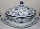 Royal Copenhagen Musselmalet Helblonde Sauceskeskål med låg og underfad No 1106