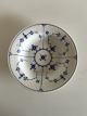 Royal 
Copenhagen 
Musselmalet 
Riflet Dyb 
Tallerken No. 
168. Måler 21,4 
cm