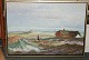 Marsh landscape 
with sheep
 Signed. Erik? 
Can not read it
 Frame 
dimensions: 101 
x 70.5 ...
