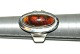 Silver Ring 
with Amber, 
Sterling 
silver.
 Stamped: 
Sterling 
Denmark, N. E. 
From 925S
 ...
