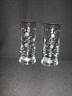 2 flotte 
Holmegaard Glas 
med Rosen 
slibning.
Højde: 16 cm.
pris for 2 stk 
Dkr. 450,-