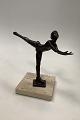 Royal 
Copenhagen 
Bronze 
statuette 
Sterett-
Gittings Kelsey 
Kunstskøjteløber 
fra 1976. 
Figuren er ...