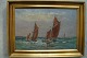 Ubekendt 
kunstner (20 
årh):
Sejlskibe på 
åbent hav.
Olie på 
lærred.
Sign.: 
V.Bang.C.
32x48 ...