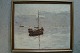 Ubekendt 
kunstner (20 
årh):
Fiskekutter 
ved havblik 
1949.
Olie på 
lærred.
Utydelig 
sign.: ...