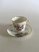 Royal 
Copenhagen Full 
Saxon Flower 
Cup and saucer 
No 4/1546. 
Measures 6,3cm 
x 5,8cm and is 
in ...