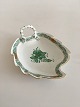 Herend Hungary Chinese Bouquet Grenn Leaf shaped dish