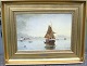 Maleri af Prof. 
Carl Neumann 
F.år 1833 
d.1891
Skib med 
kronborg i 
baggrund.
Meget flot 32 
x 46 ...