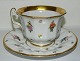 Large cup and saucer in Royal Copenhagen 
"Henriette" approx. 1850