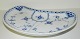 Royal Copenhagen kidney shaped in half lace blue fluted porcelain