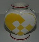 Yellow Christmas heart as candleholder from Aluminia