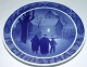 Royal 
Copenhagen 
Juleplatte fra 
1928 med 
Engelsk Tekst 
"Christmas"