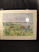 Watercolor by 
Lars Swane.
years. 1955
  Height: 35 
cm. Length: 43 
cm.