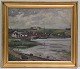 Mariager Havn 
Oil Painting on 
canvas 67 x 77 
cm Gunnar 
Bundgaard ?