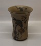 Bornholm, Hjort 
Keramik Brun 
Vase 20 cm med 
fugl og bær L. 
Hjort Denmark # 
193
L. Hjorth 
Bornholm