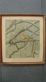 Hjalte 
Skovgaard 
(1899-1967):
Drossel på 
gren.
Tryk på papir.
Betegnet - 
Lökketykke 4. 
april ...